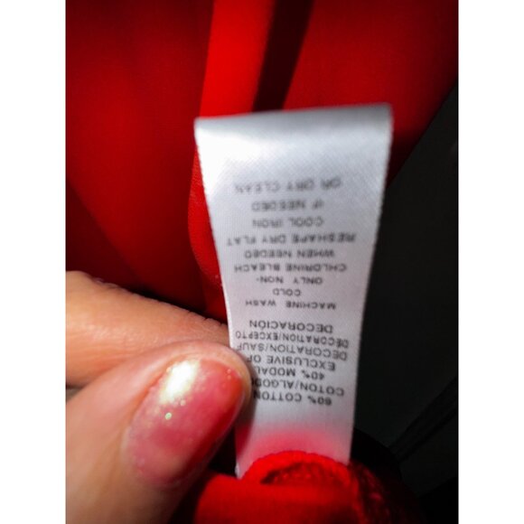 Ann Taylor‎ Loft Red Sleeveless Womens Tank Top With Back Tie Detail Size Medium - Picture 3 of 4